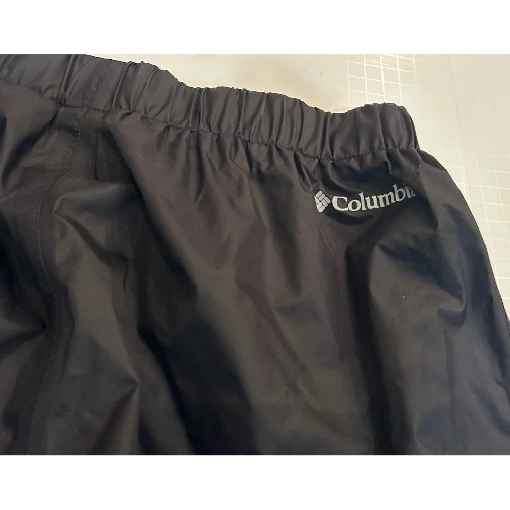Columbia Sportswear Omni-Tech Pants Mens M Black Nylon Waterproof Breathable